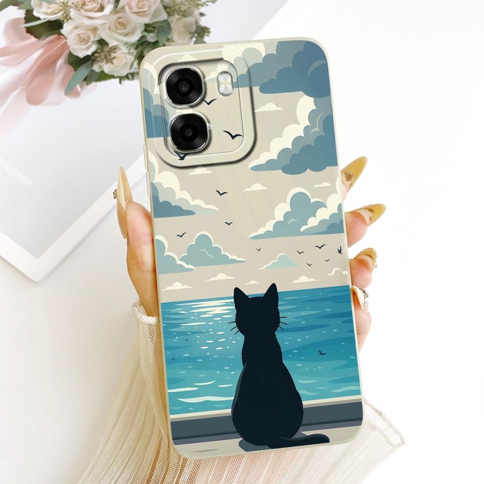For OPPO A6t 2026 Case CPH2853 Cute Cartoon Rabbit Cat Shockproof Silicone Back Cover For OPPO A6x A6t Pro 4G A6c OPPOA6 5G Capa