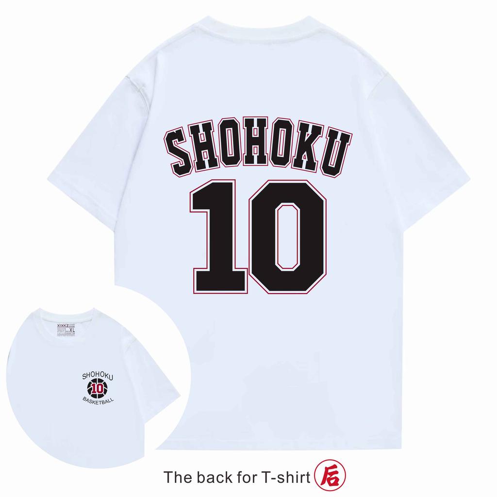 2025 Summer Cotton Slam Dunk T-shirt Japanese Anime Harajuku Sports Short Sleeve Top Printed Streetwear Men and Women Couples