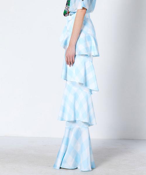 GREEDILOUS Ruffle Print Pants
