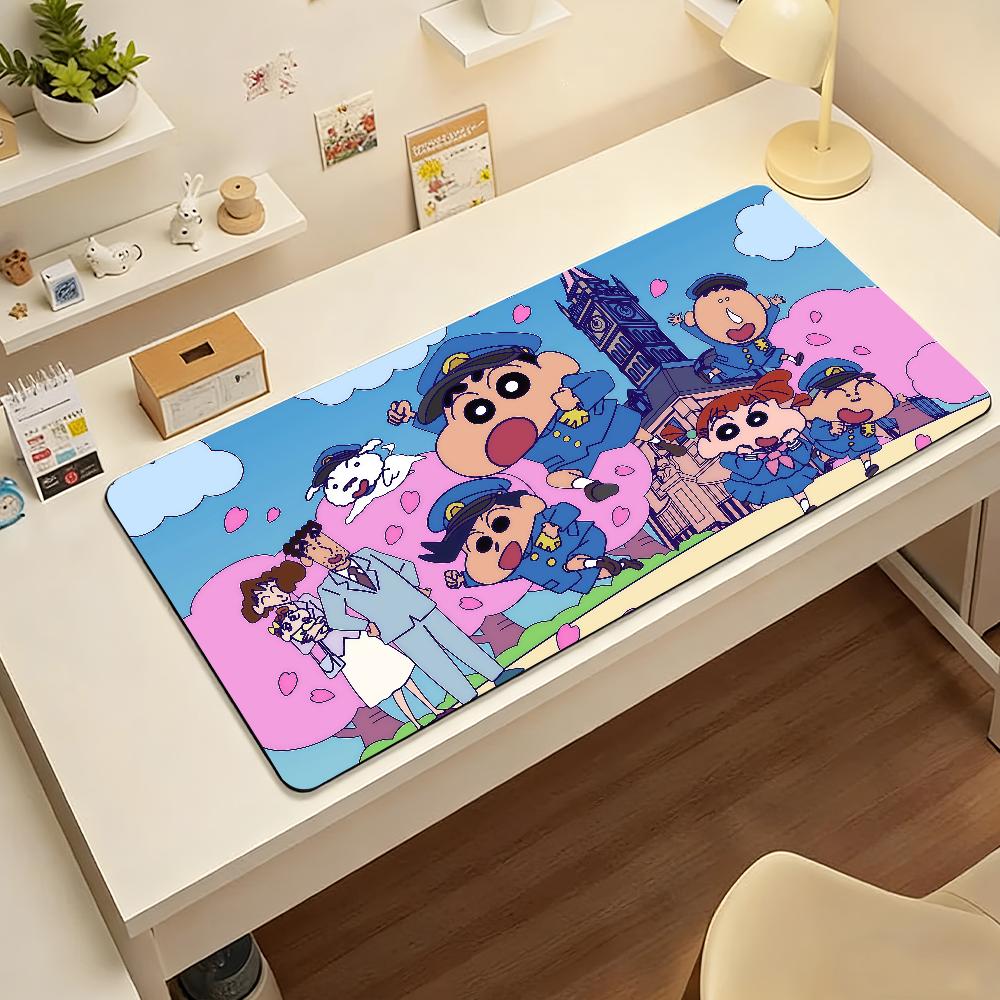 Cartoon CCRAYON SSHINCHAN MousePad Nonslip Locking Edge PC Laptop Accessories Rubber Office Keyboard Large Game XXL DeskMat SBD400x800x2mm
