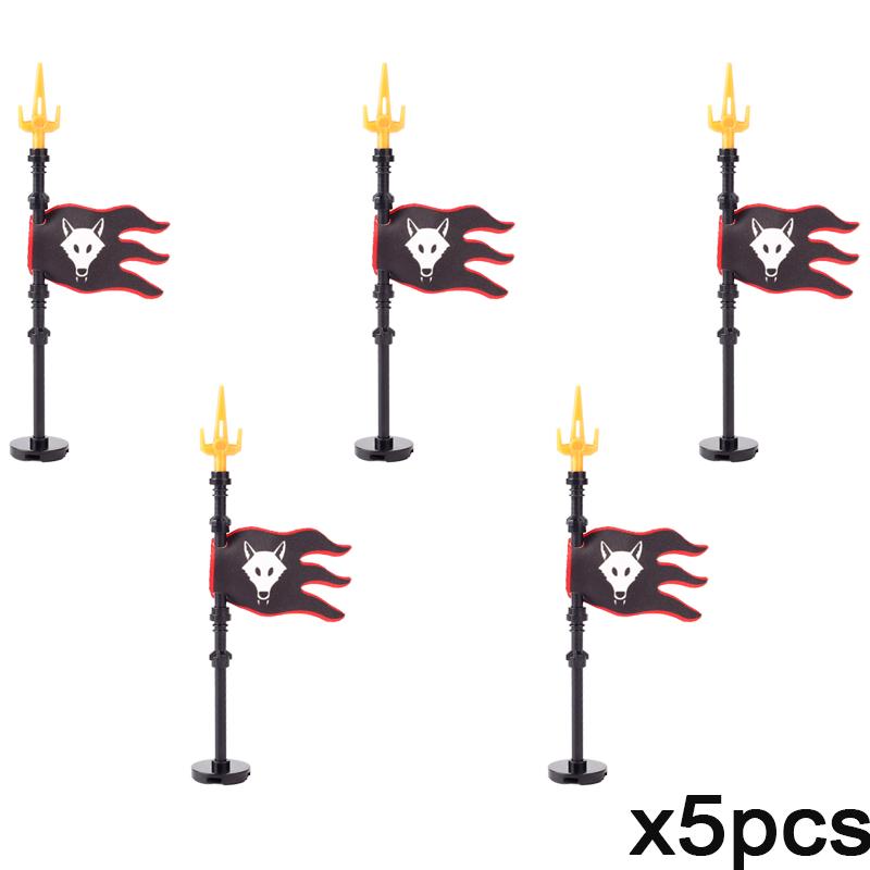 MOC Mittelalterliche Flagge Burg Serie Bausteine Figuren Zubehör Löwe Adler Altes Rom Burg Ritter Umhang Steine Spielzeug Geschenk