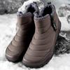 Schneestiefel Herren Wanderschuhe Winterstiefeletten Outdoor Wasserdichte Stiefel für Herren Stiefeletten Plüsch Warm Schneeschuhe Rutschfest