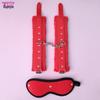 Plush Diamond Eye Mask & Leather Handcuffs Erotic Set