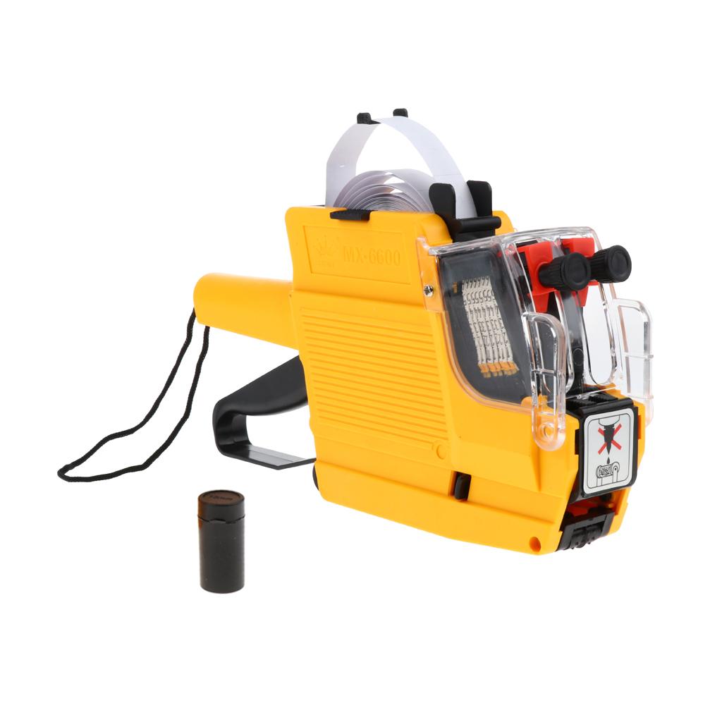 Buy MX6600 10 Digits 2 Lines Price Tag Gun Labeller MultiCurrency Yellow at affordable prices