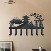 Wall Mounted Black Metal Key Holder Hat Rack For Hallway Kitchen Bathroom Bedroom