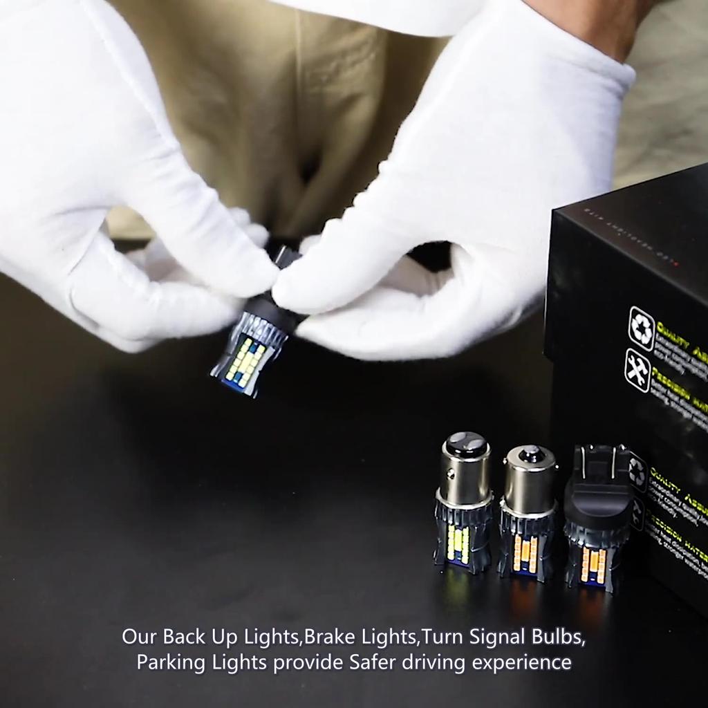 2Pcs 26SMD Car 1156 BA15S P21W BAU15S PY21W 1157 BAY15D P21/5W 7440 7443 Auto Canbus LED Bulbs Turn Signal Light Reverse Lamp