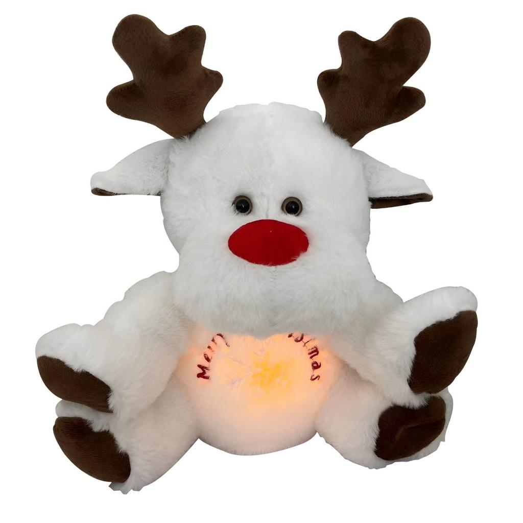 JOYBLISS Baby Breathing Capybara Soothing Plush Bear Doll with Music Lights Rhythmic Breathing Sleeping Companion Doll Baby Sleep Soother