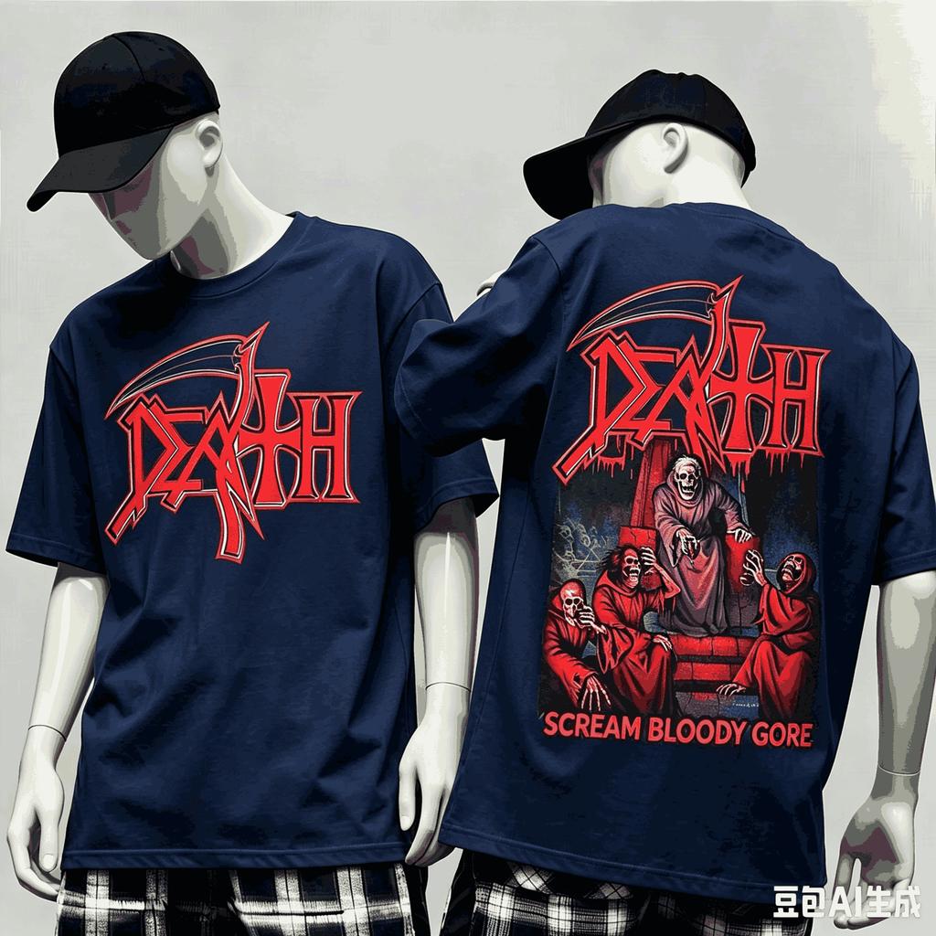 Death Band For Fan Gift Tshirt Unisex Unisex Harajuku Oversized Unisex Short Sleeve Streetwear High Quality Couples Breathable Soft