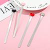 Exquisite Stainless Steel Metal Bookmark Painted Heart Shape Book Page Marker Reading Book Clip Book Lovers