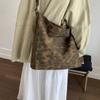 Leopard Print Canvas Bag Women's New Korean Autumn and Winter Large-capacity Commuting Shoulder Bag Tote Bag Lazy Loose Tote Bag