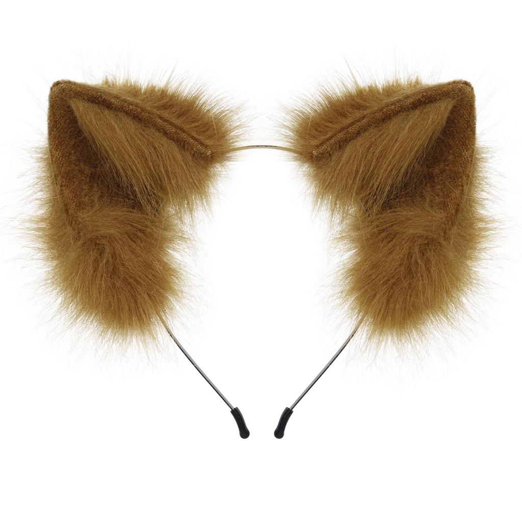 Furry Cat Wolf Fox Ears Headband Halloween Headwear Cosplay Costume Party, Rave