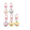 Cute Cartoon Heart Cat Bell Keychain for Backpack or Car