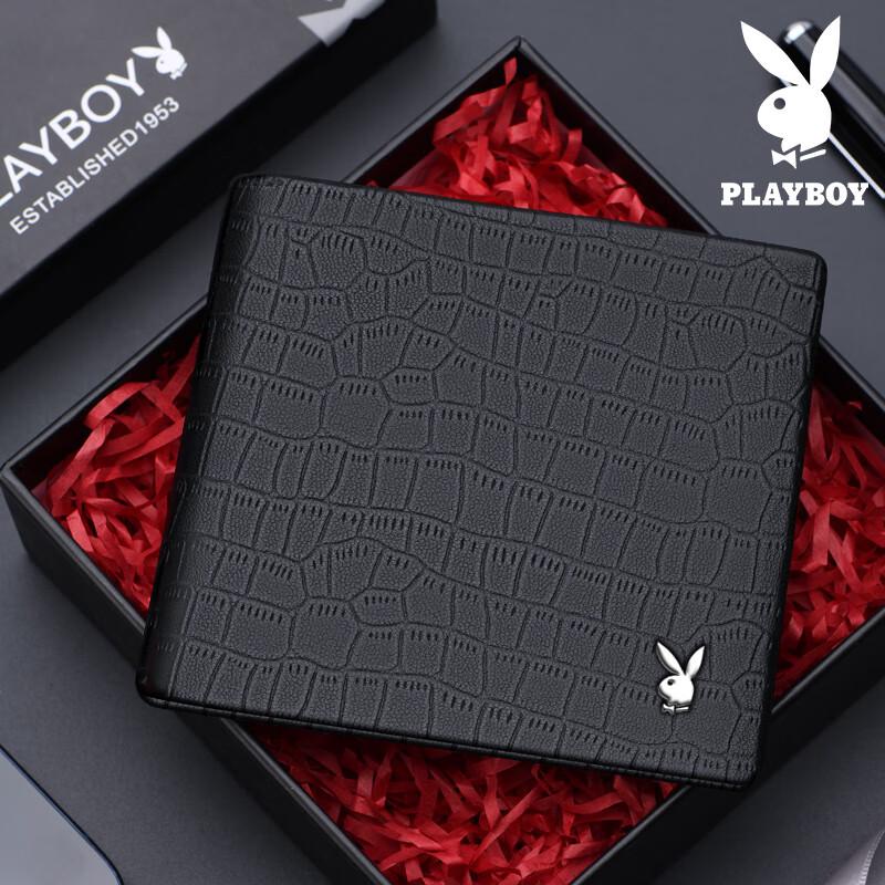 PLAYBOY Men's Genuine Leather Bi-fold Wallet
