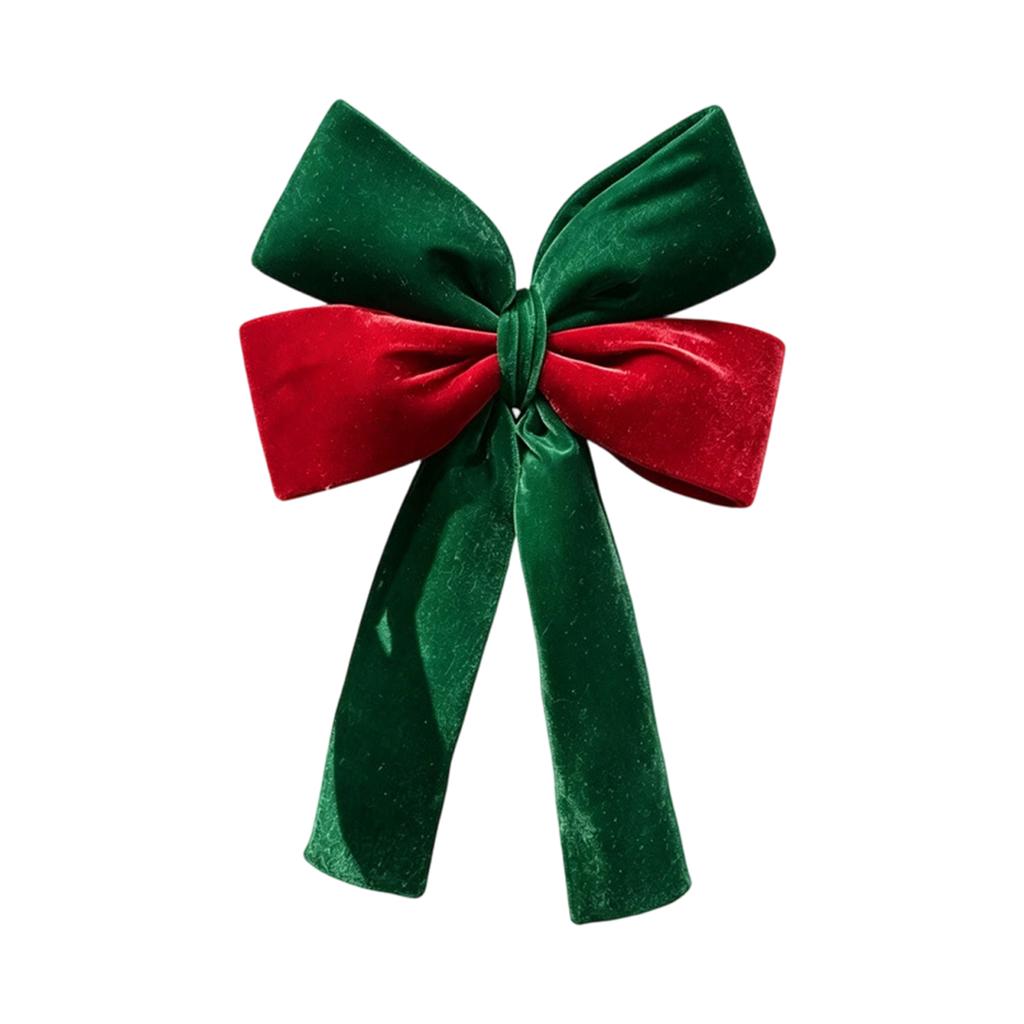 Velvet Bow Ornament Large Decorative Bow for Christmas Tree Hanging 3D Bow Accent for Holiday Scene Decoration