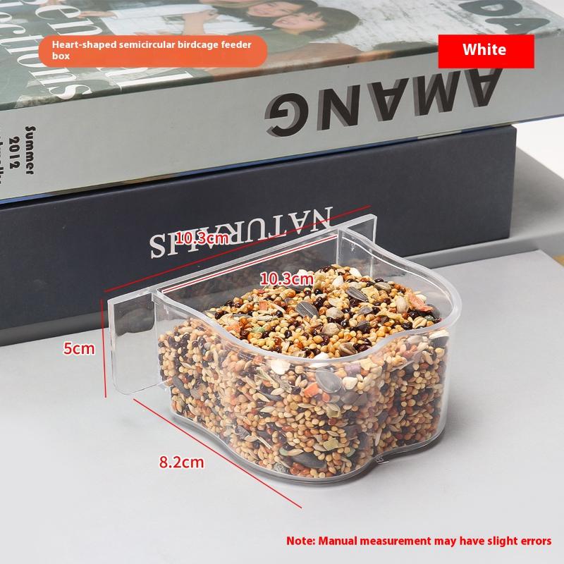 Large Capacity Bird Feeder Box Anti-Splash Bird Food Dispenser Durable Parrot Feeding Box For Small Medium Birds