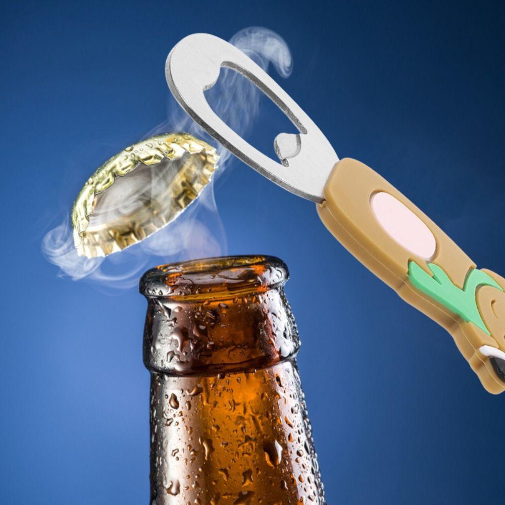 Santa Elk Snowman Christmas Beer Opener Stainless Steel Beer Starter Corkscrew Bottle Opener  Gift