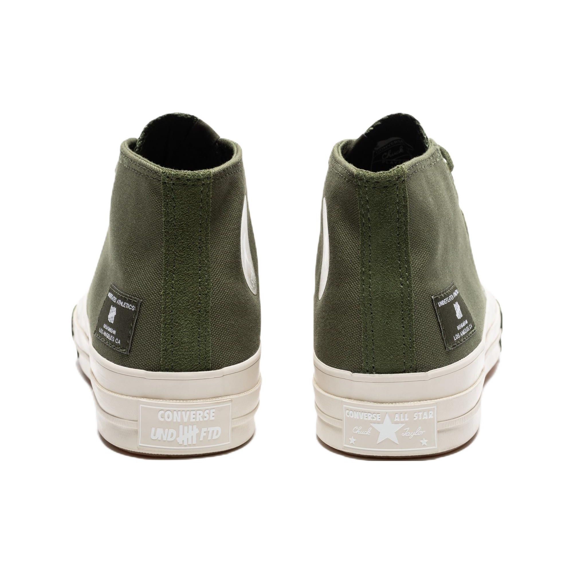 Undefeated x Converse Chuck 70 Mid Chive Parchment Унисекс Кроссовки Зеленый A02143C 44 — фото 4