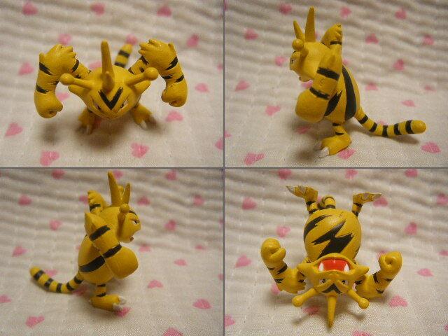 TAKARA TOMY 3D Pokemon Encyclopedia Pocket Monsters 03 Figures Early Production D&P (3 Figures) [Elekid, Electabuzz, Electivire] @