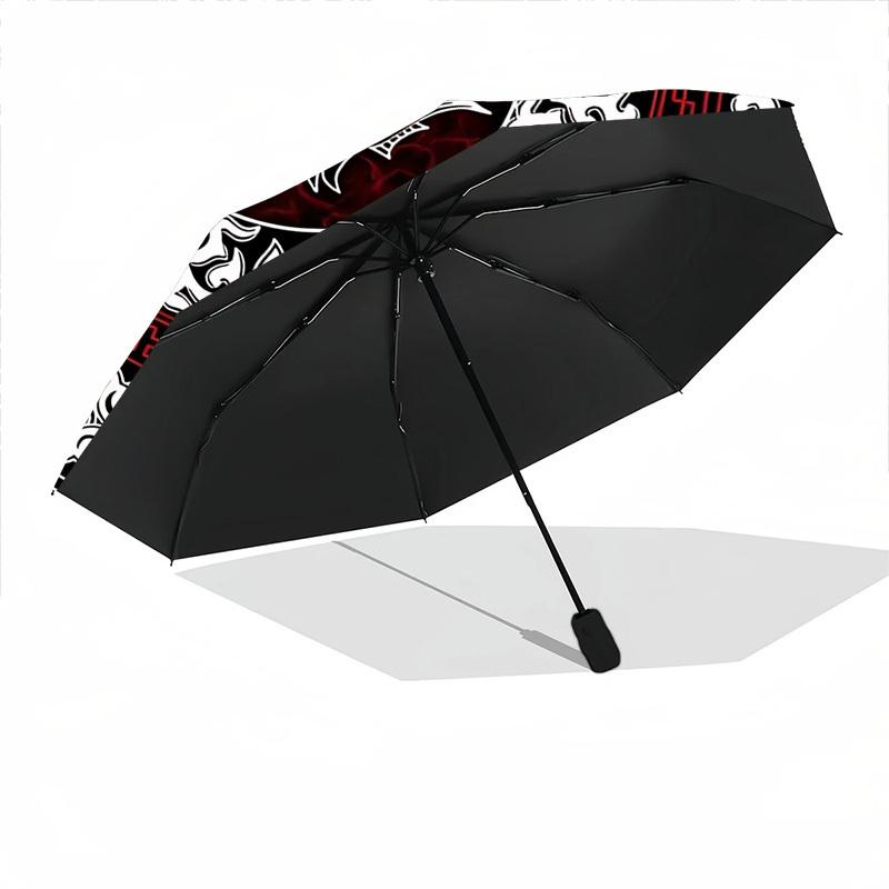 1pc Mythical Beast Ornament Automatic Open/Close Umbrella - Portable Collapsible Umbrella with 8-Rib Stability, Fashion Lovers Yy251017131