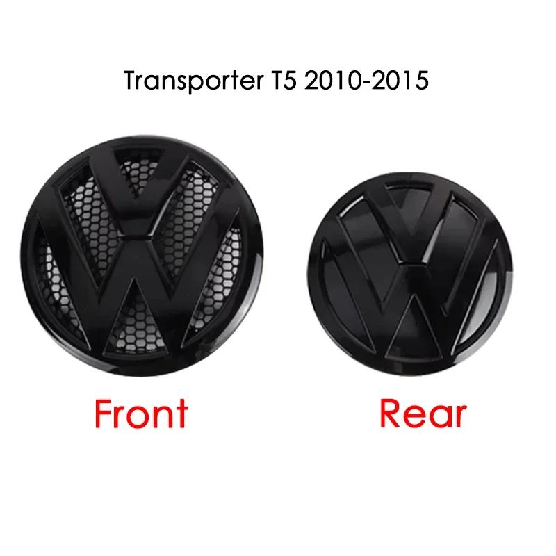 Dla VW Volkswagen Jetta MK5 Golf Błyszczący czarny Samochód Maskownica Grill Przedni Emblemat Pokrywa Logo Bagażnika Tylnego Dekoracja Dla Volkswagen VW Tran