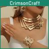 Jewelry Summer Stylish Set With Gold Finish Pendant Earrings Bracelets And Necklaces All For