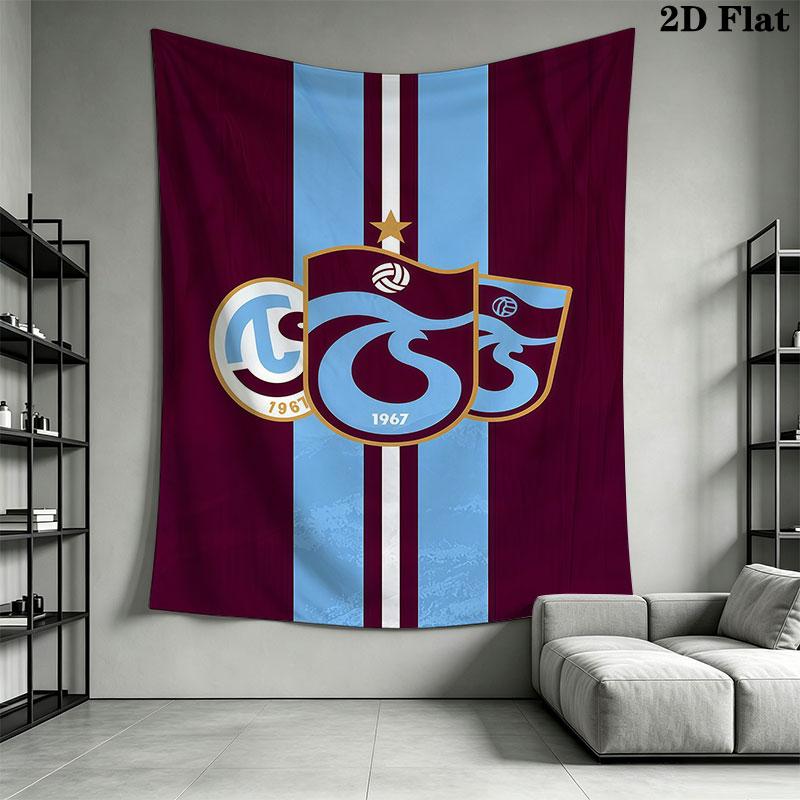 Trabzonspor logo Wall Hanging Printed Fabric Blanket Decorative Tapestries for Bedroom Living Room Home Decor