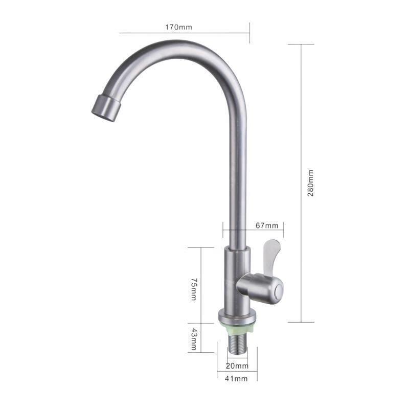FURONGHUA 304 Stainless Steel Single Cold Water Faucet