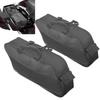 Svart motorcykelsadelväska Bagage Mjukt bagagehyllsfoder Sadelväska För Harley Touring Road King Electra Street Glide Ultra Tour 93-23