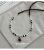 Cui Yan S925 Sterling Silver Korean Tiger's Eye Bead Necklace - Women's Fashionable Autumn/Winter Clavicle Chain