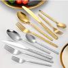 7-piece Set Cutlery Set Stainless Steel Knife Fork Spoon Tableware Flatware Set Festival Kitchen Dinnerware Gift Dinnerware Set