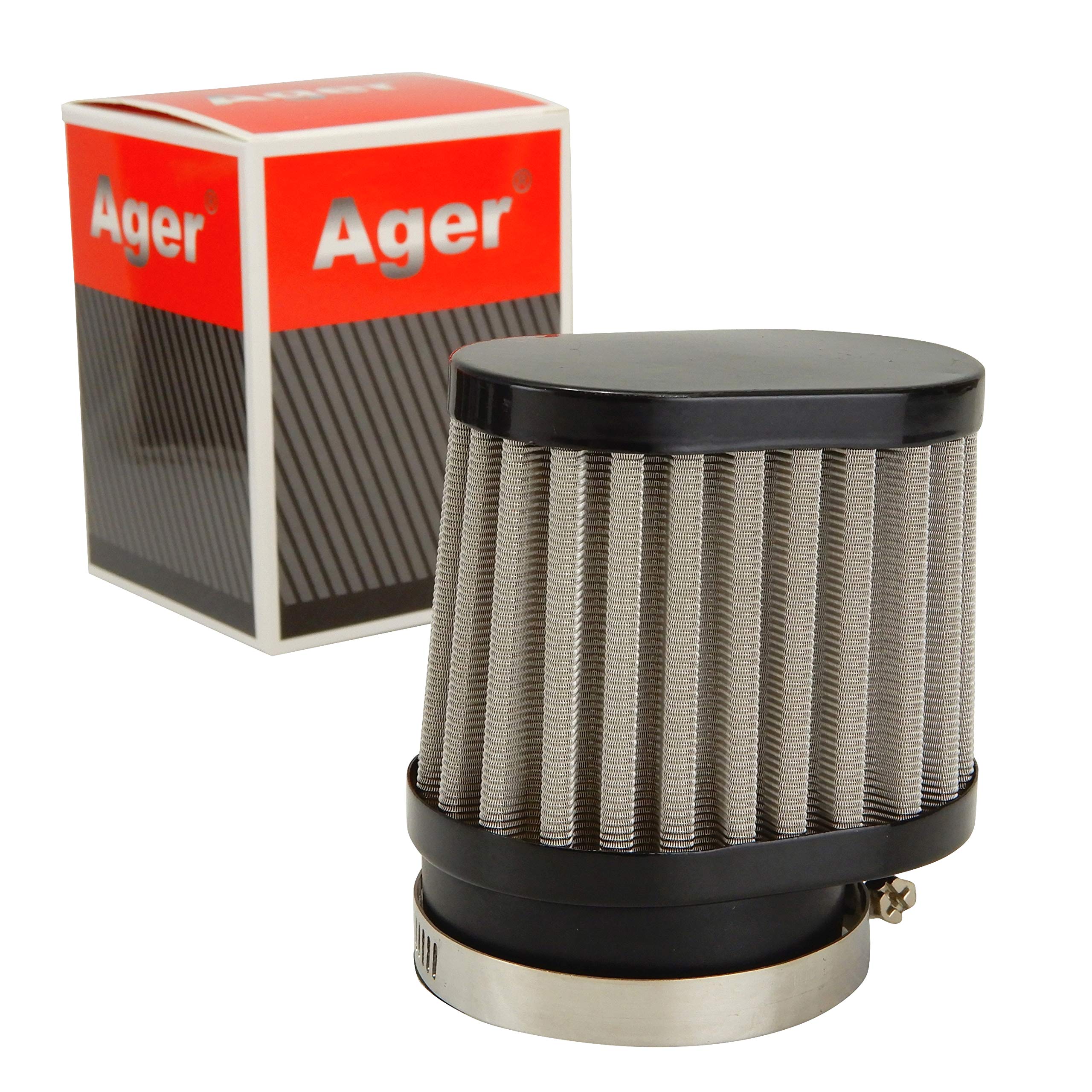 

Ager 50mm Oval Power Filter Stainless Steel Black 50mm