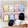 Japanese & Korean Style Cute School Backpack with Bow - Versatile for Middle & High School Students, Casual & Simple Solid Color Design