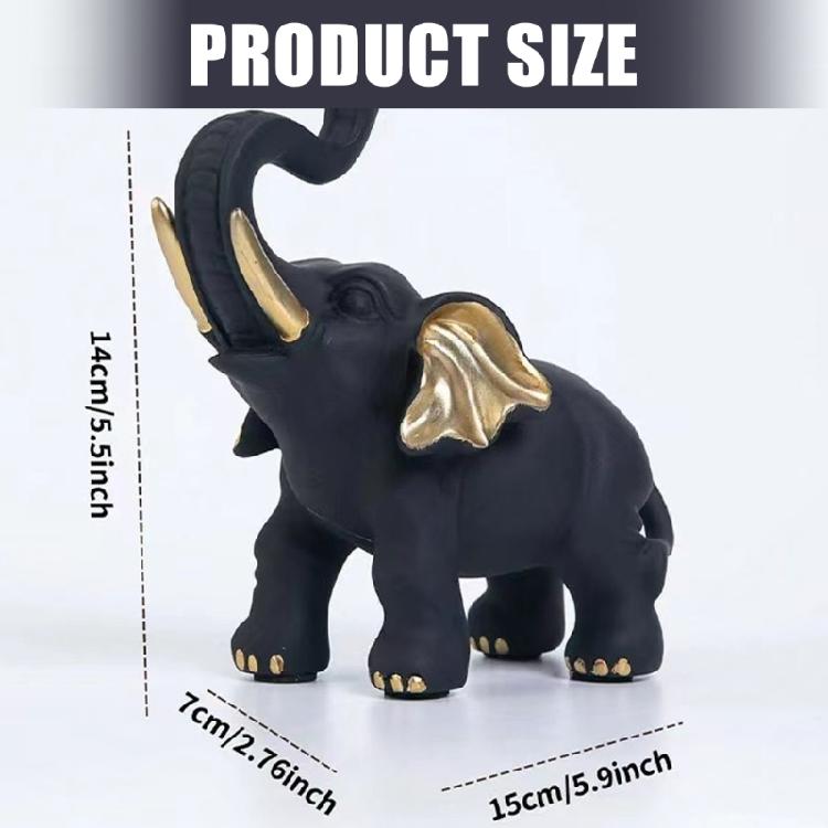 Misterny Słoń Statua Żywica Dzieło Sztuki Wzbogaca Regał Dekoracje Biurka