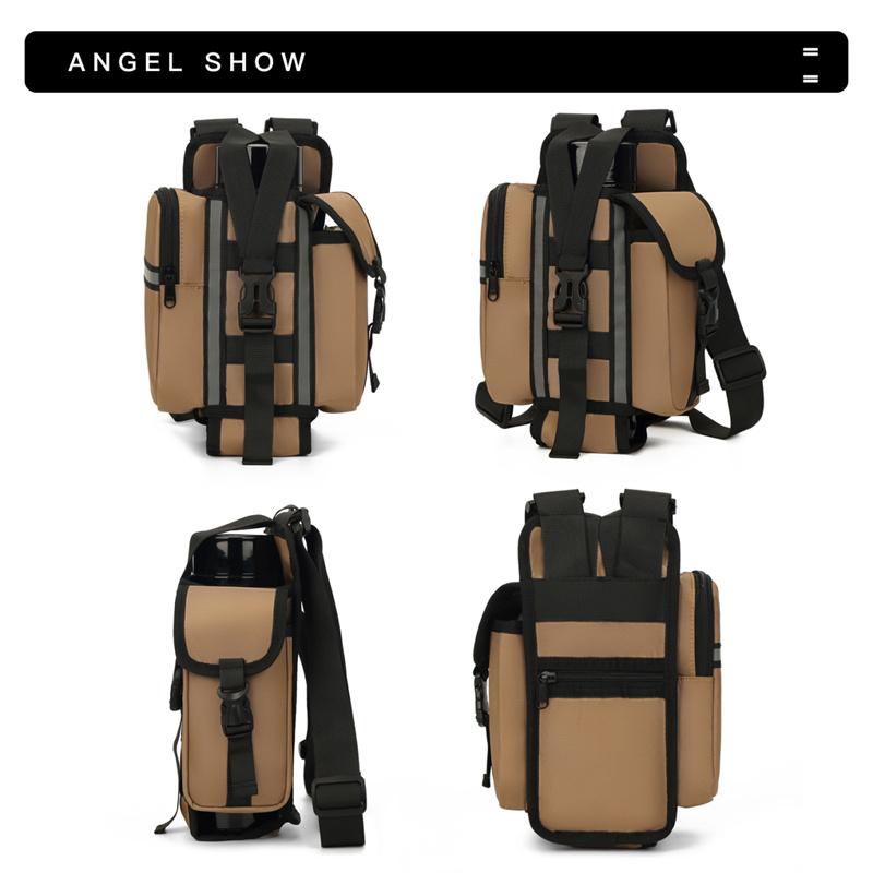 Outdoor Shoulder Bag Men Solid Color Shoulder Bag Business Backpack