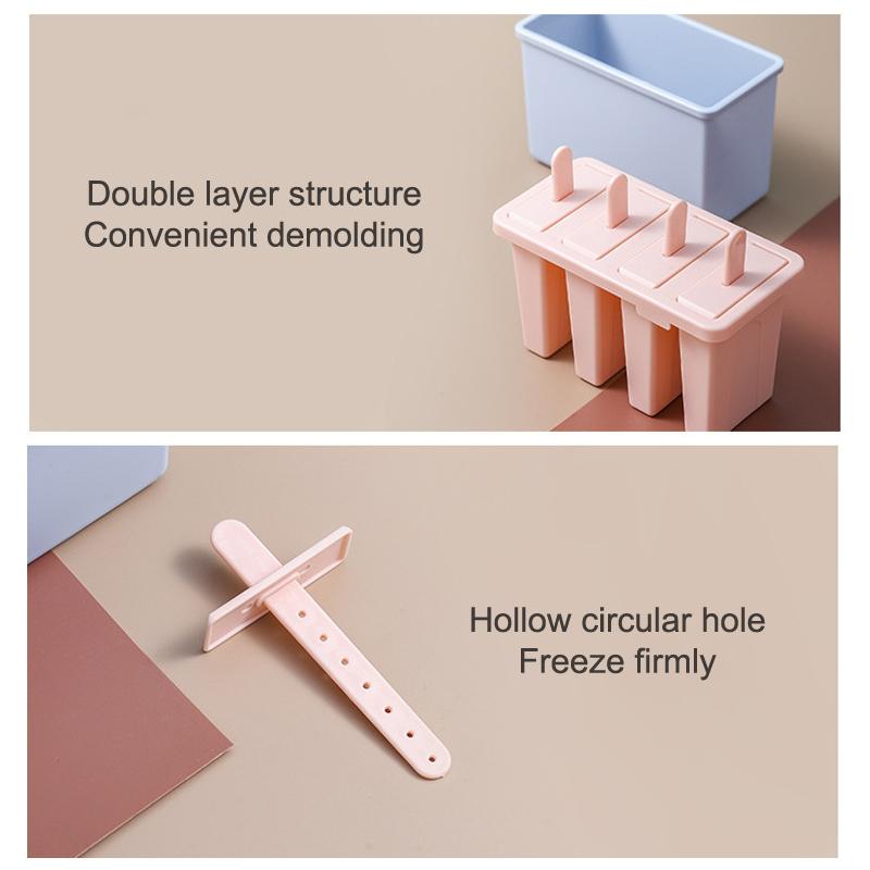 Popsicle/Sorbet Mold Food Grade Household Popsicle Making Frozen Ice Box Abrasive Tools With Lid Homemade Ice Cream Artifact