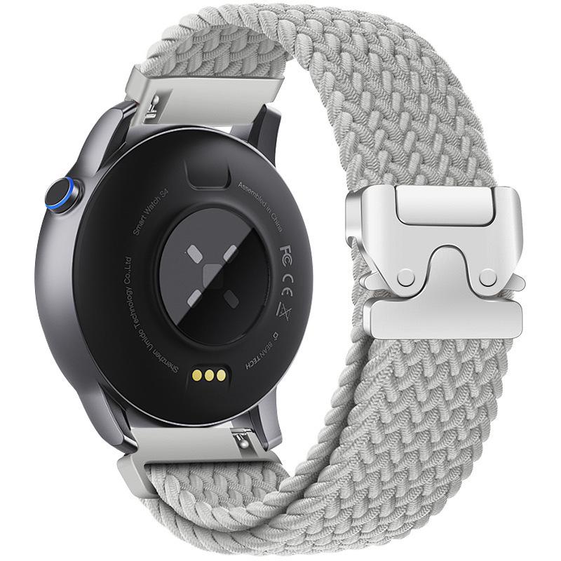 Cinturino in Nylon Intrecciato Compatibile per Huawei GT5 e Samsung Watch4567 con Fibbia ad Ombrello