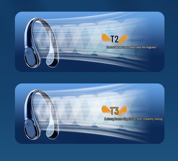 USB Rechargeable Portable Neck Fan for Outdoor and Office Use