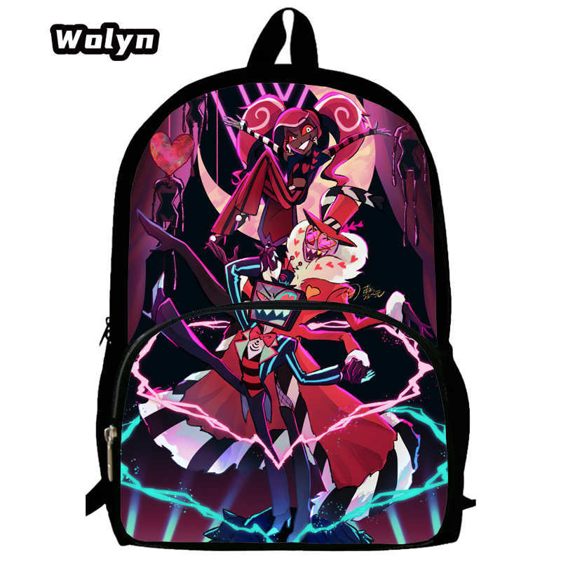 Hell Inn Hazbin Hotel Student School Bag High Value Leisure Oxford Ridge Relief Backpack