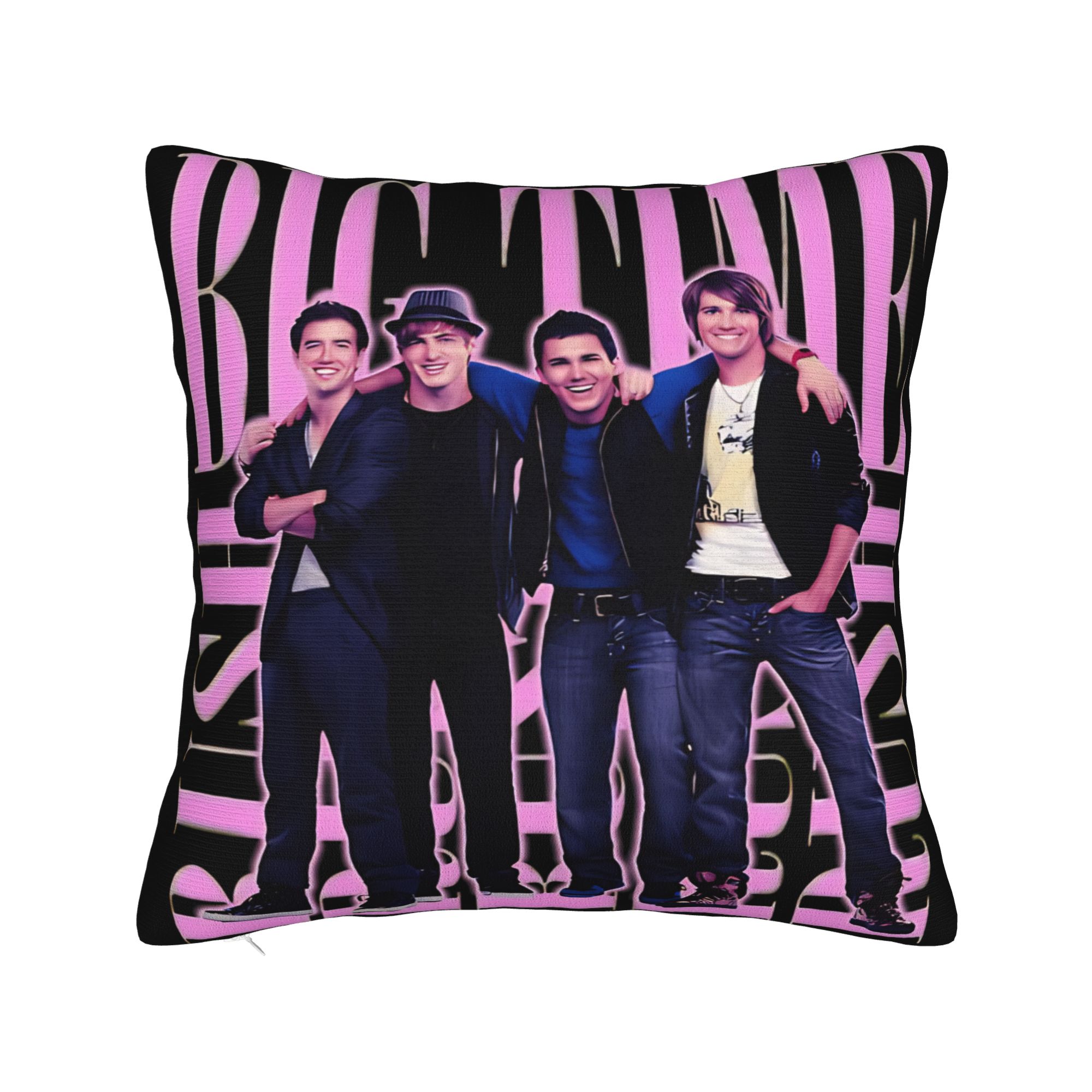 Big Time Rush Band Boy Music Pillowcases Printing Cushion Cover Decoration Tour Pillow Case Cover Bedroom Multi Size 12x12Inch
