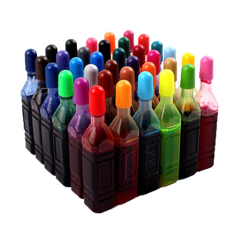 Washable Watercolor Pen Ink Refill Cartridges: 12, 18, 24, 36 Colors for Children's Airbrush Coloring