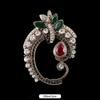 Fulok Court Brooch Femininity Metal Crystal Badge Pin Suit Coat Accessories