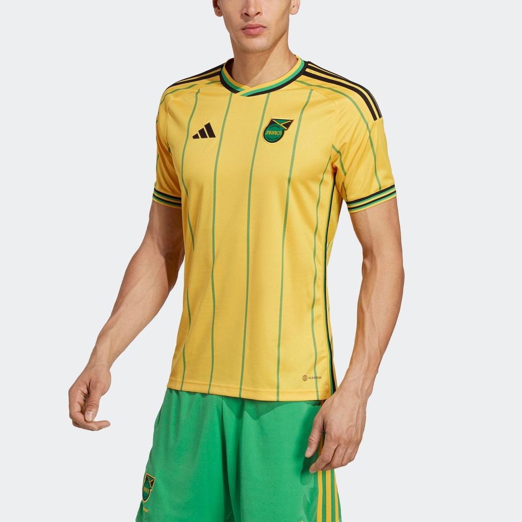 Adidas Jamaica 23 Home Jersey Bold Gold/Vivid Green Unisex Streetwear HT7122