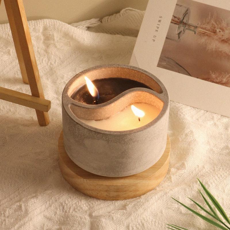 Handmade Tai Chi Aromatherapy Candle Cup Decoration Dropping Glue Mold Candle Holder Mold