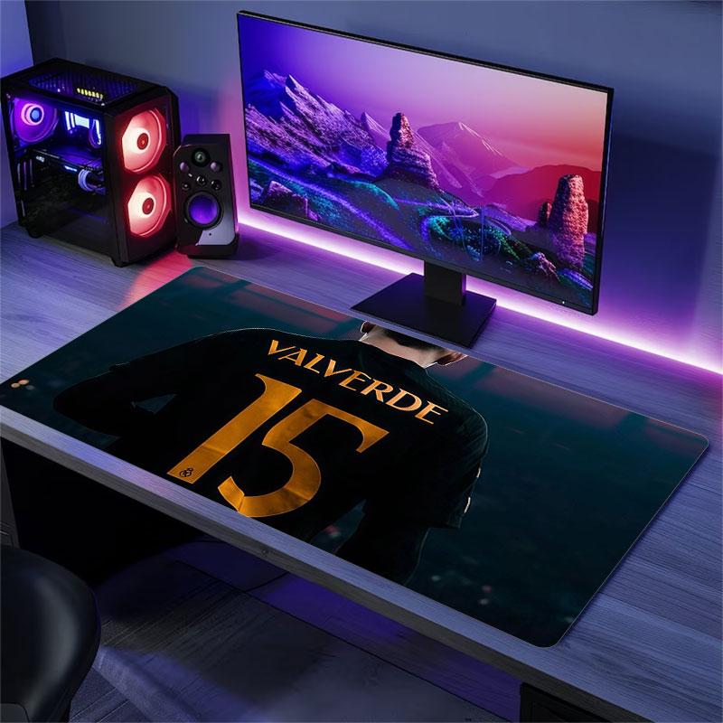 Fede Valverde Mouse Pad, Large Gaming Desk Mat, Non-slip XXL Mousepad for Laptop & Tablet, Mini PC Playmat with Stitched Edges