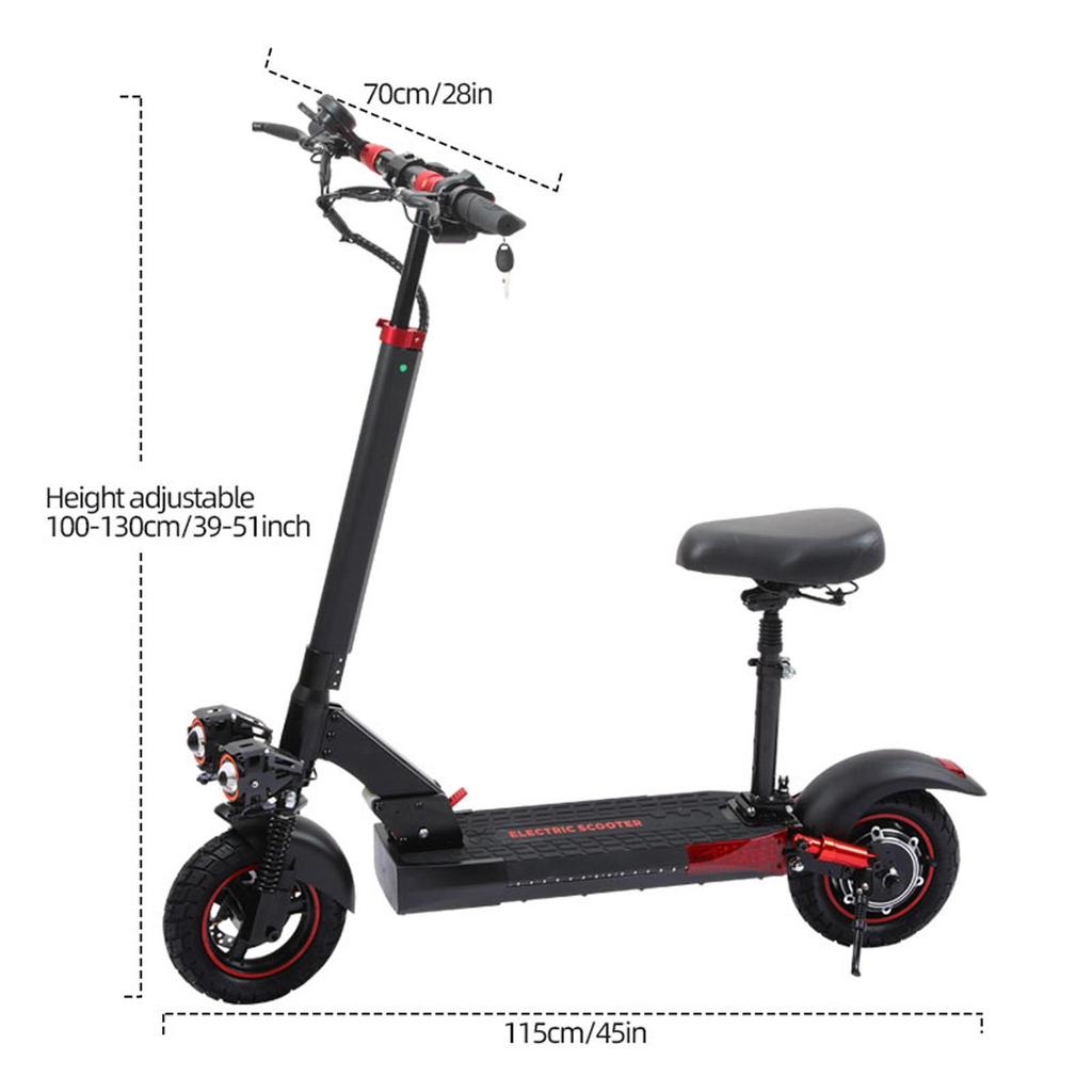 Foldable Freeboy J01 Electric Scooter for Adult Commuter, 800W 48V15Ah, Dual Suspension & Disc Brake, Max Load 120KG, , 10" City E-Scooter with Seat