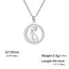 Xiaomi Mom Baby Clear Zircon Round Pendant Necklace Stainless Steel Gold Color Choker Fashion Family Jewelry Mother's Day Gift New In