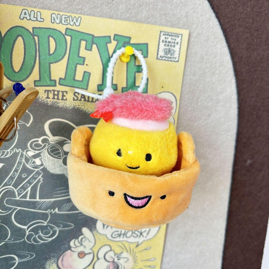 Roztomilý Kreslený Hamburger a Hranolky Plyšový Batoh Přívěsek na Klíče Panenka