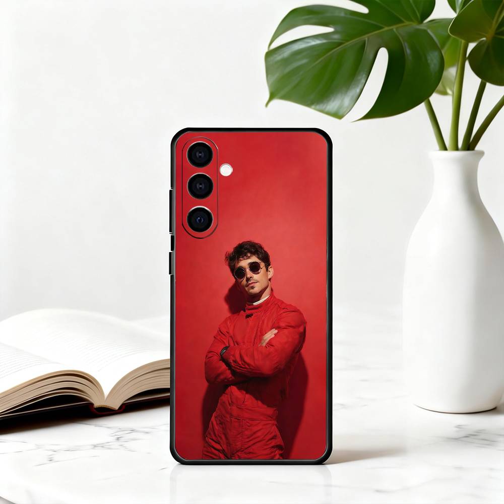 Monaco C-Charles L-Leclerc CL Phone Case For Samsung Galaxy A73,A72,A71,A70,A53,A52,A51,Soft Silicone Black Cover