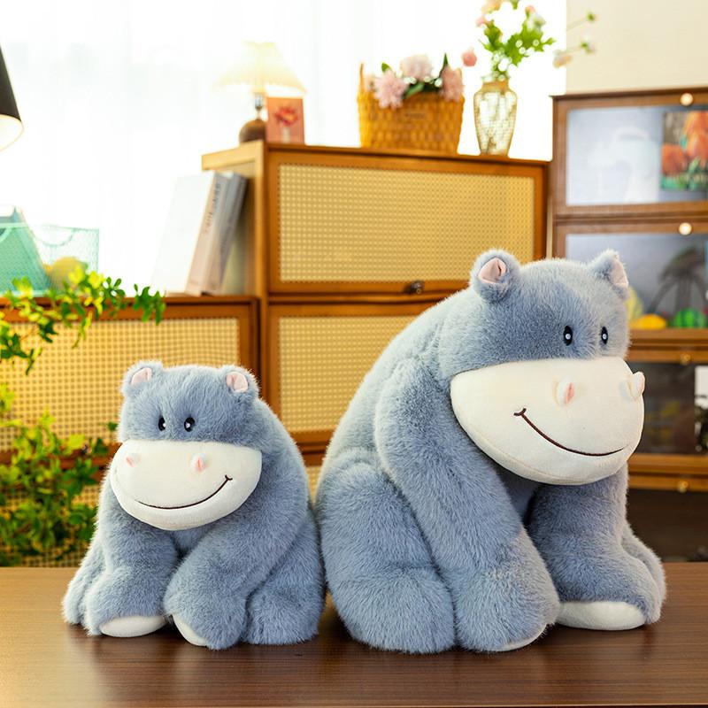 Cute Hippo Plush Toy For Kids With Soft Pp Cotton Filling For Home Decor Gifts