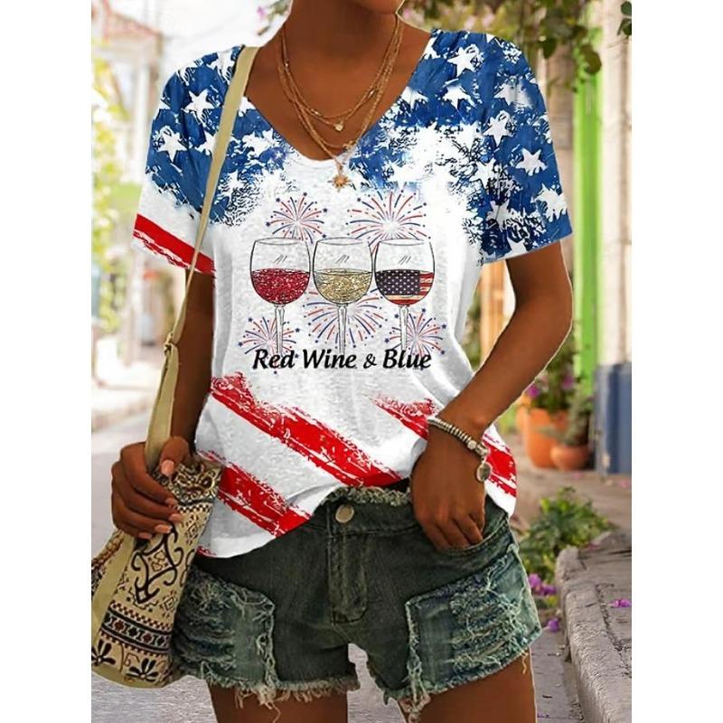 

Fashionable Women s V-neck Casual Short Sleeved T-shirt,Rretro Sports Style Casual Sportswear 2XL